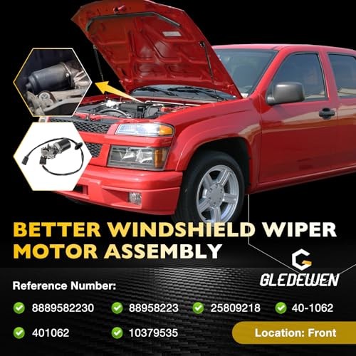 Gledewen 88958223 25809218 Front Windshield Wiper Motor 4-Pin Compatible with