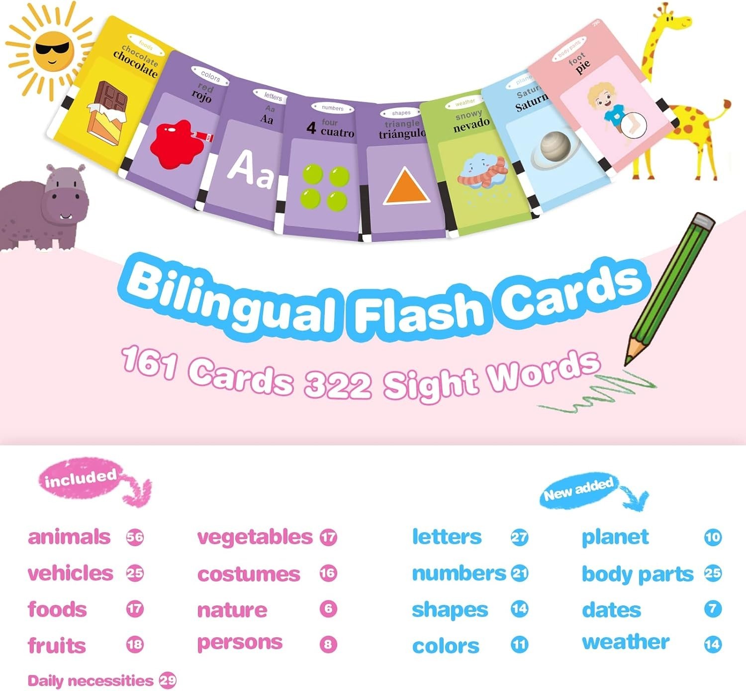 Portable Spanish & English Flash Cards – Engage Kids 2-8 with Learning Games