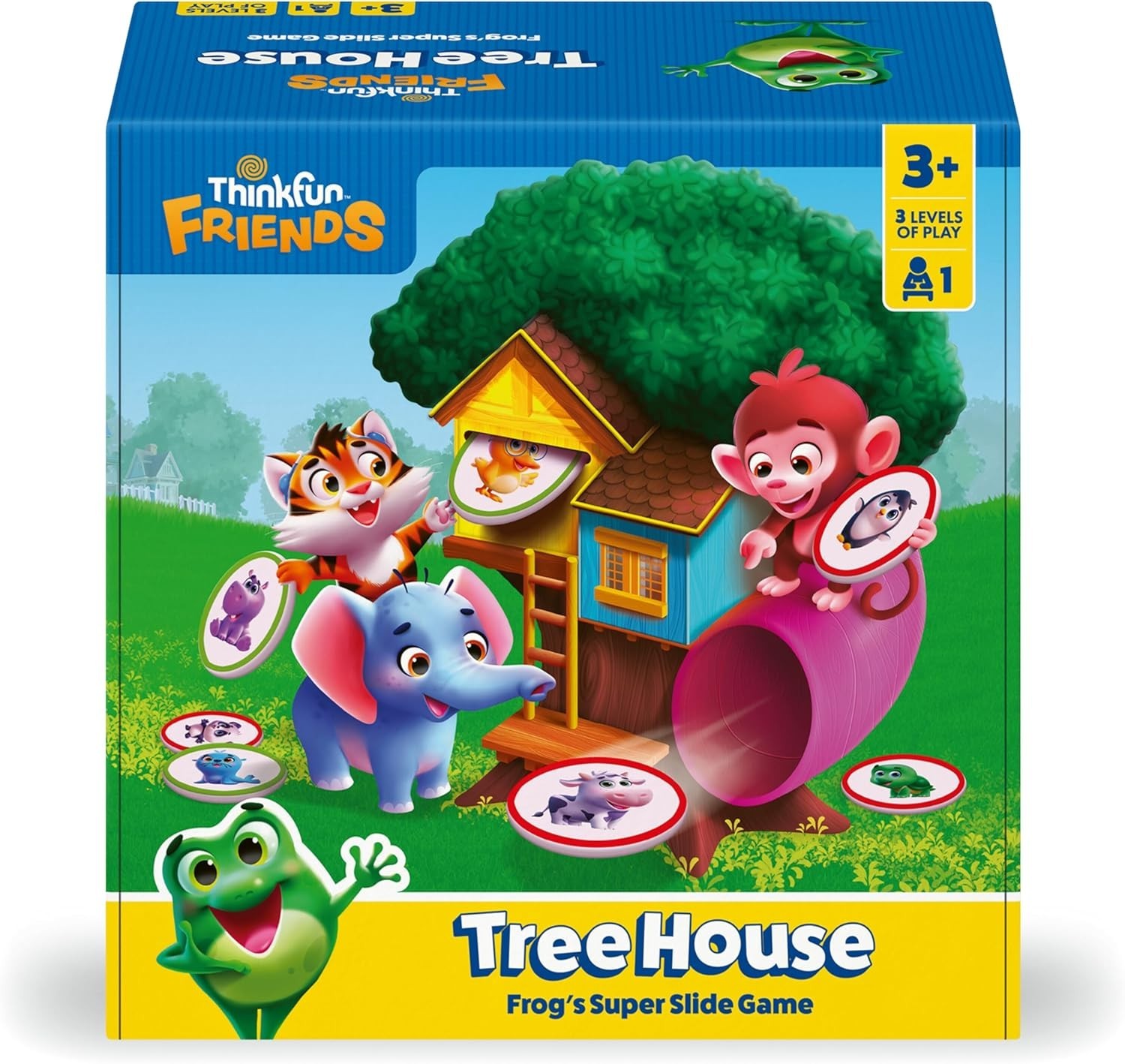 ThinkFun Friends: Tree House – A Token Matching Game – Frog’s Super Slide Game