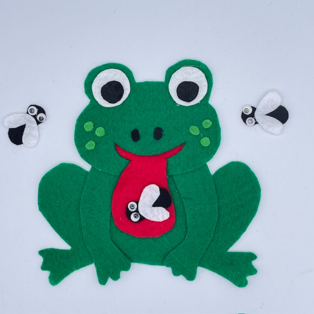 Frog and Flies Felt Story Set – A Counting Adventure with Rhyme