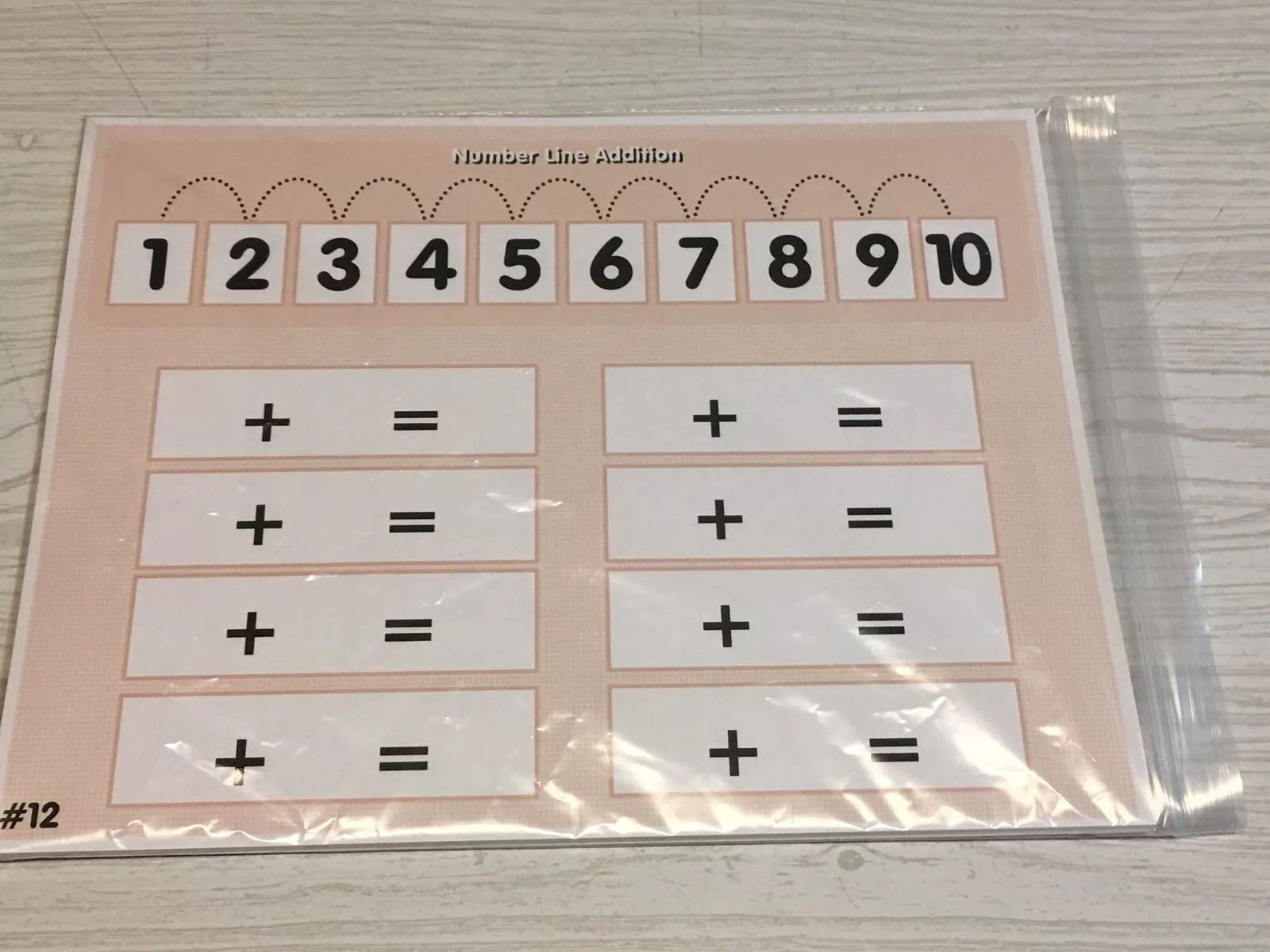 Classroom Set of 10 – Laminated Math Work Mats – Dry Erase #012