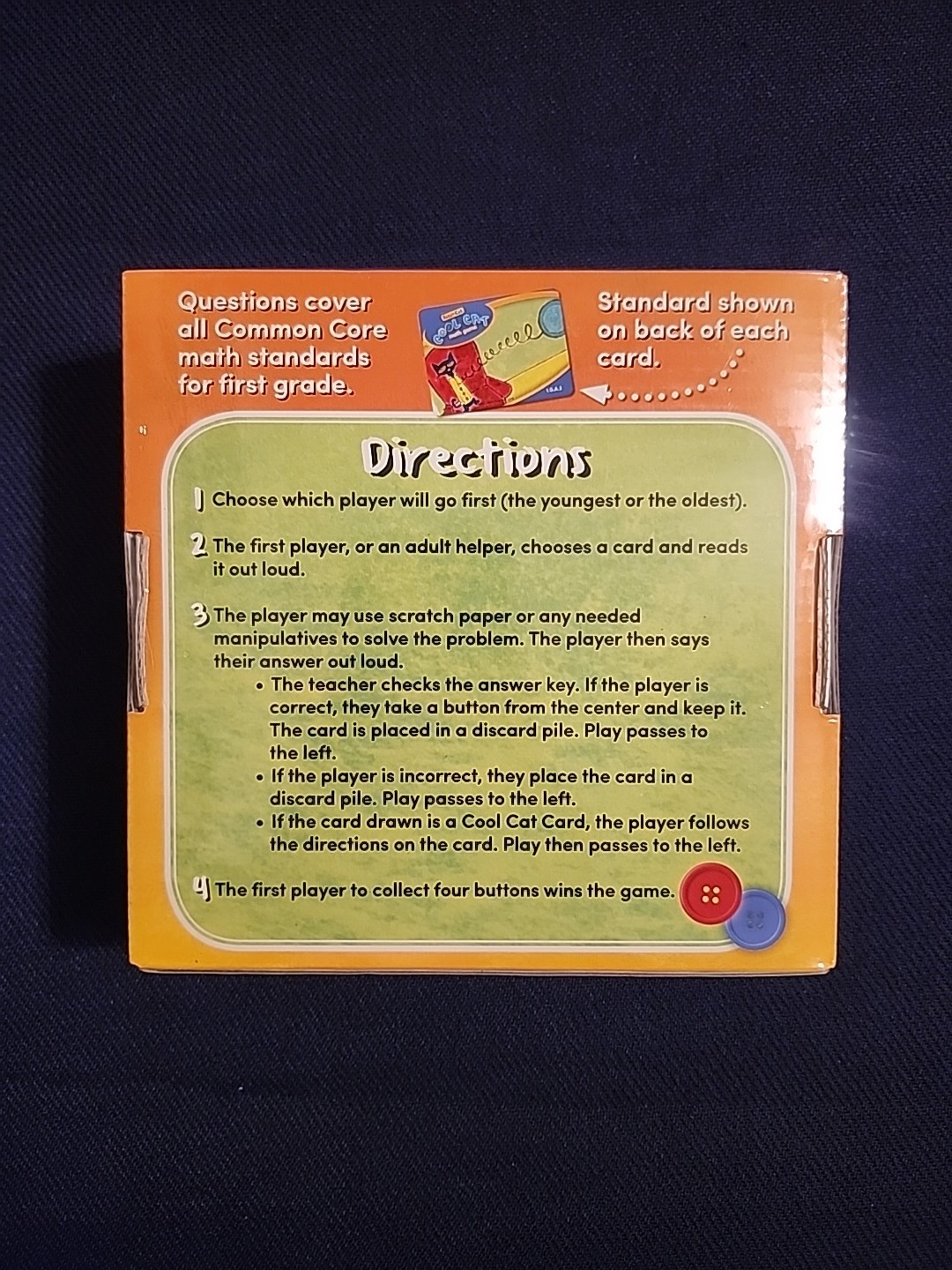 Pete the Cat Cool Cat Math Game Grade 1 for 2 to 4 players Sealed Brand New.