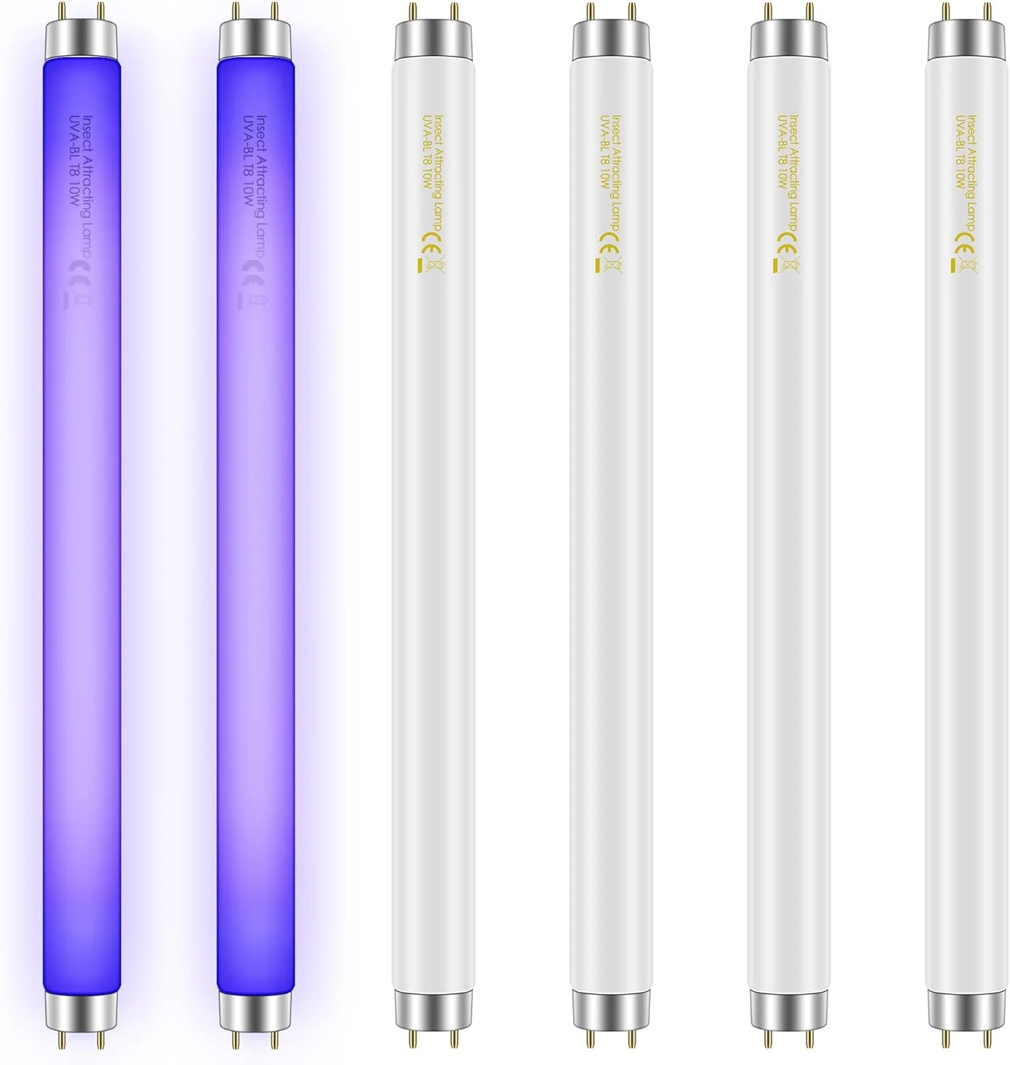 Qualirey 6 Pack Bug Zapper Replacement Light Bulbs 10W for 20W Indoor Bug Zapper