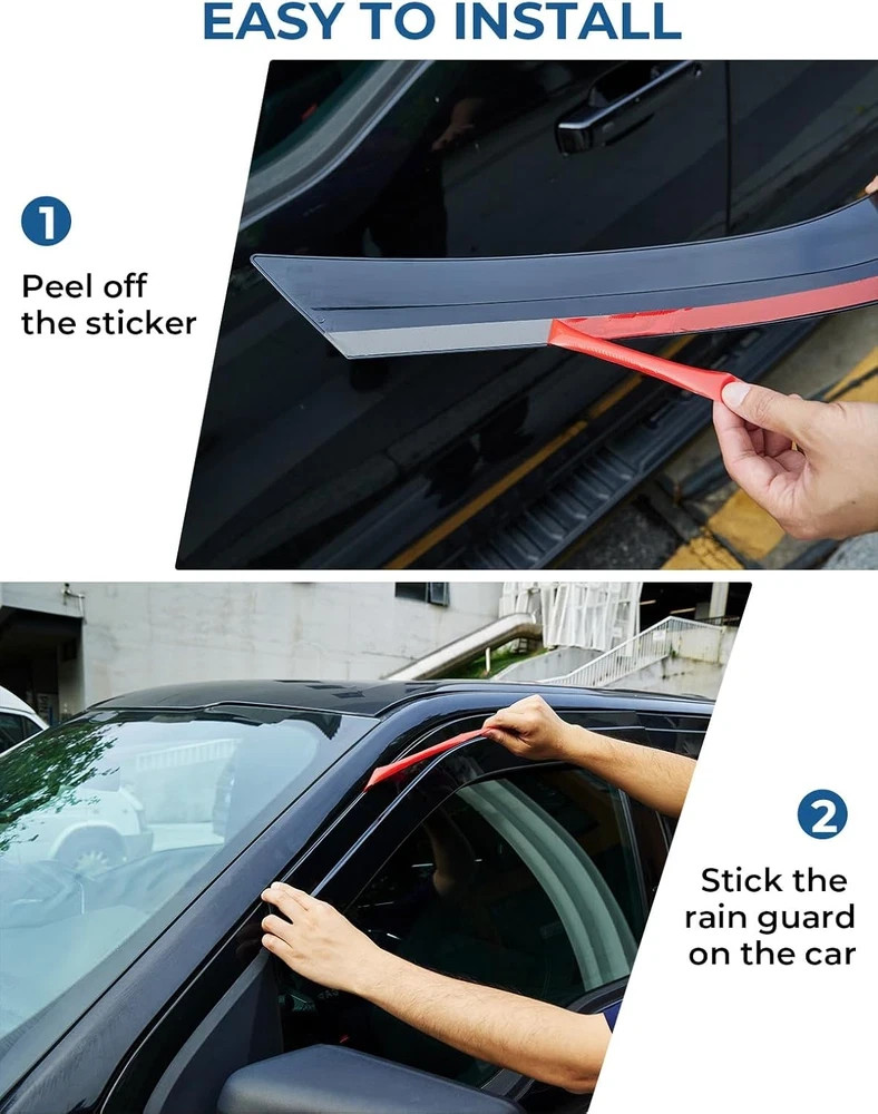 Low Profile Vent Visors for 2015-2024 Ford F150 & Raptor Crew Cab