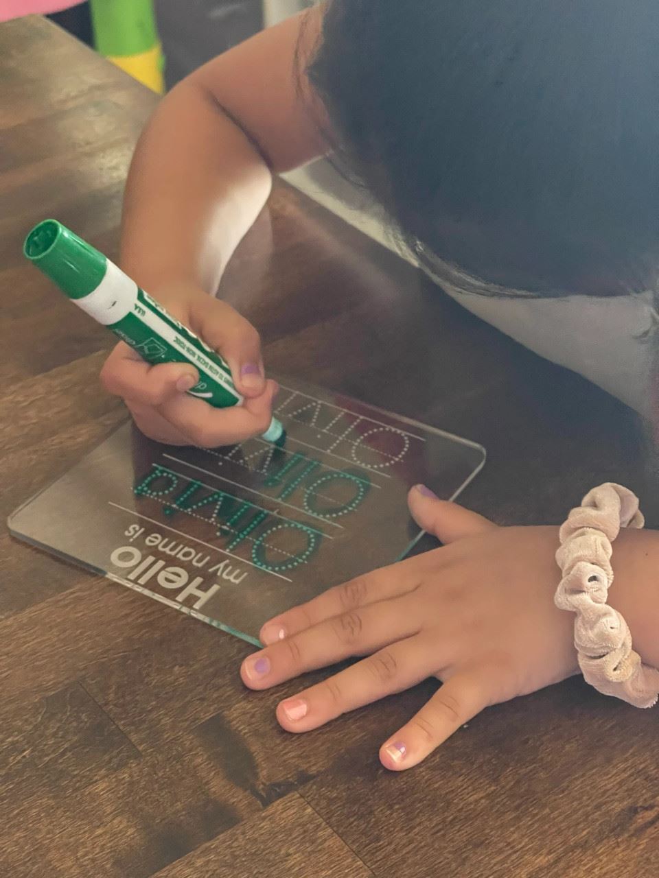 Reusable Name Board For Children Educational Preschool Kindergarten Dry Erase