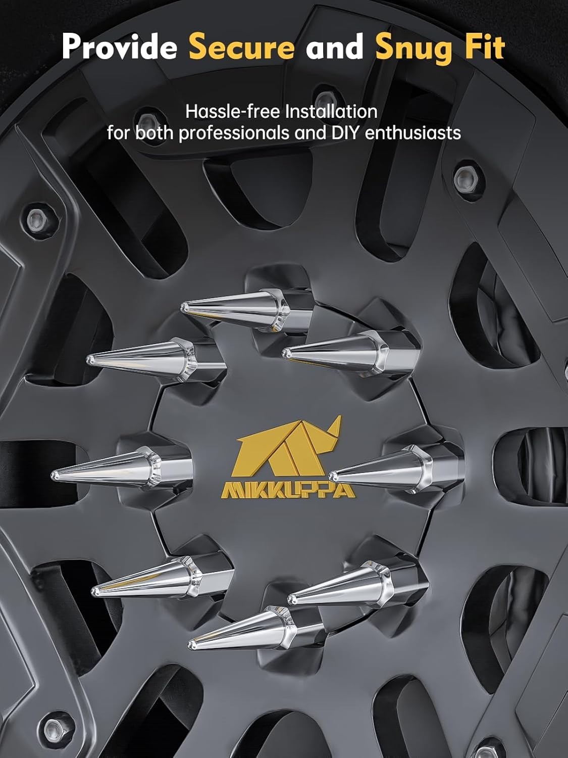 MIKKUPPA M14x1.5 32PCS Spike Lug Nuts, Replacement for Chevy Silverado Suburban