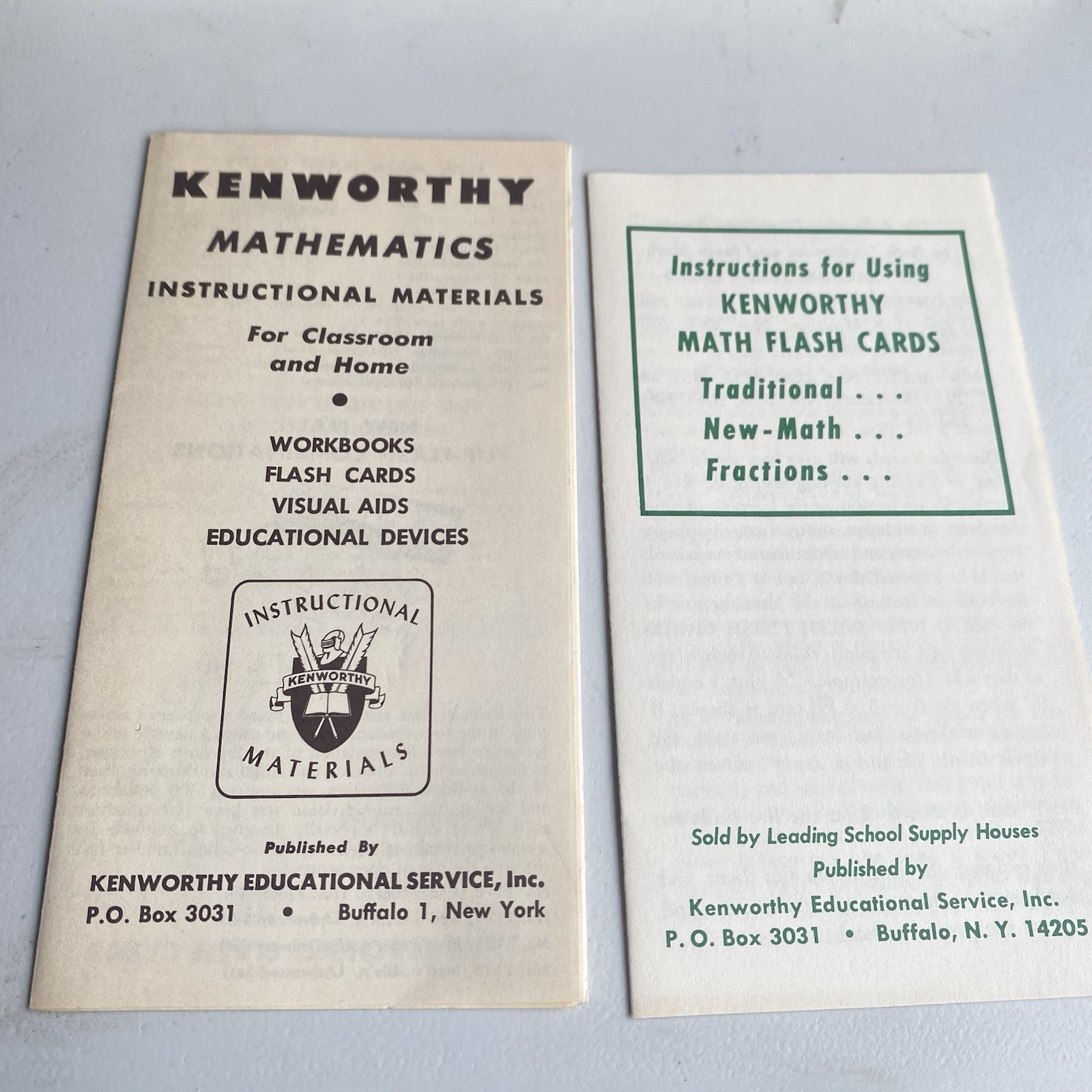 Vtg 1964 Kenworthy Educational Math Multiplication Teaching Flash Cards No 2132