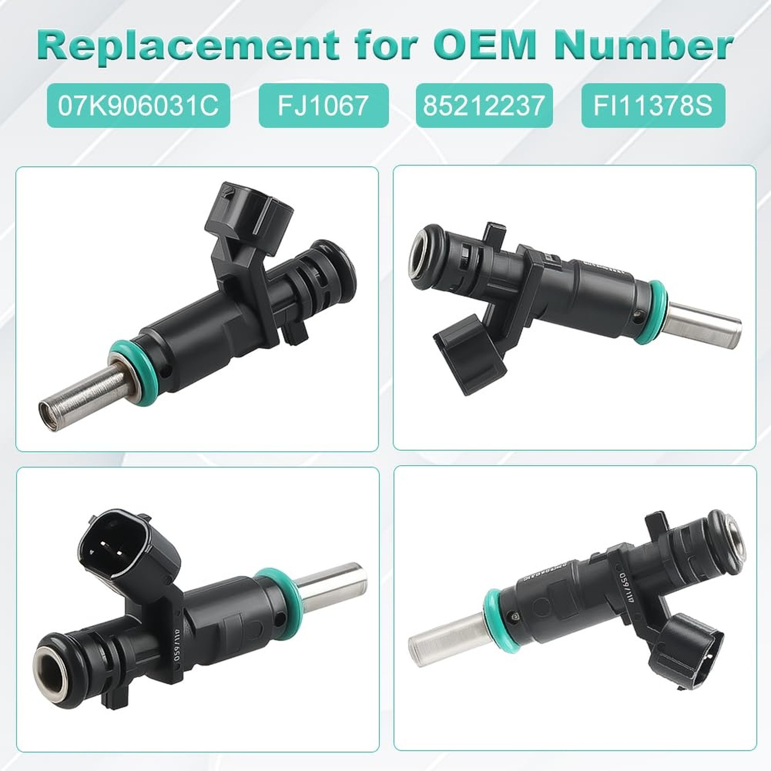 JDMON Fuel Injectors Replacement for 07K906031C FJ1067 | Compatible with VW V…