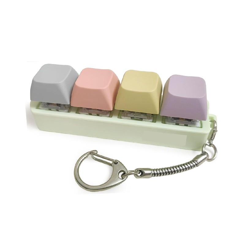 Finger Keyboard Button Keycap 4Keys Fidget Keychain New Keycap Pinch Toy AE
