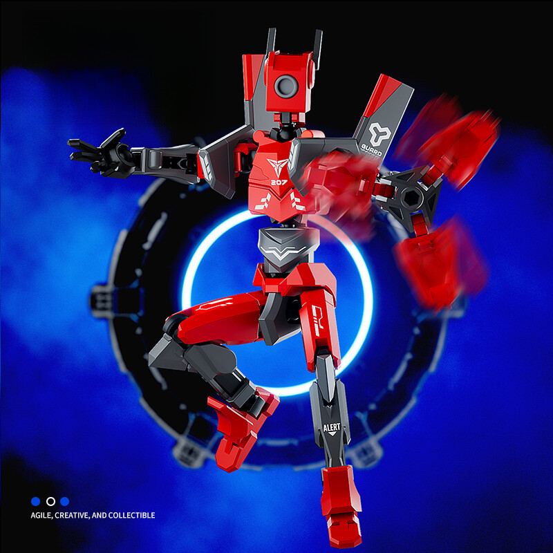 Mechanical Sentinel Magnetic Humanoid Multi-Gesture Fully-Joint Movable Assembly
