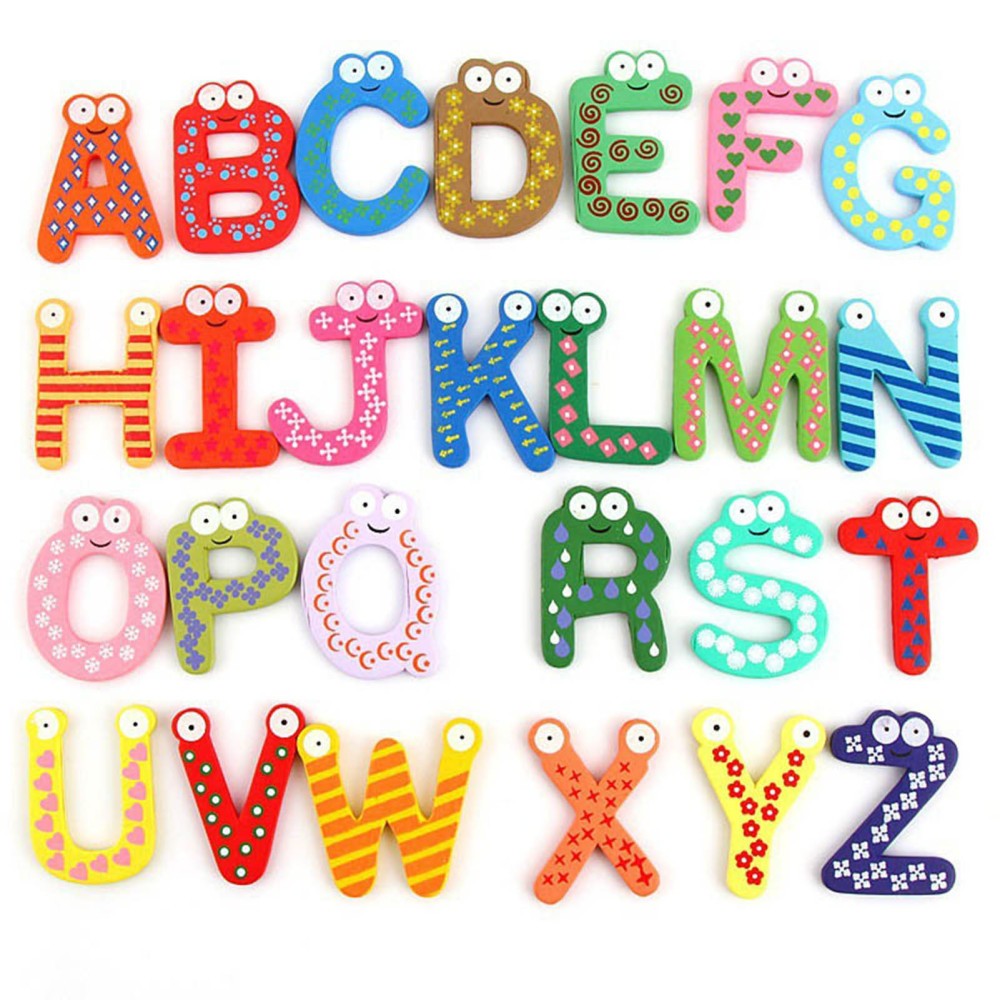 Magnetic Letters Numbers Alphabet ABC 123 Fridge Magnets Small, Multi Color
