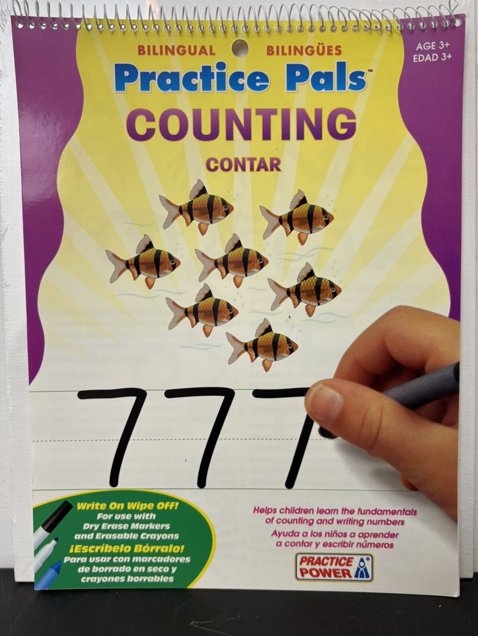 Practice Pals Counting Dry Erase Learning Book Age 3+