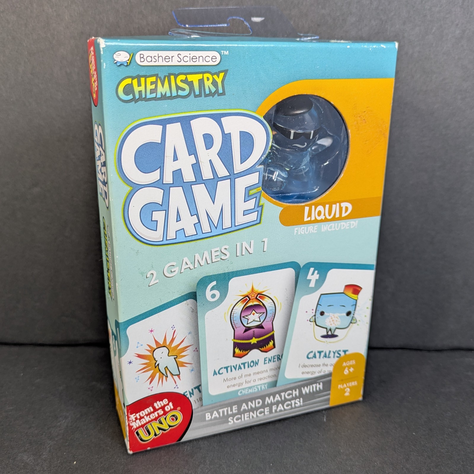Basher Science Chemistry Card Game 2 Games in 1 Liquid Battle Match 2010 NEW