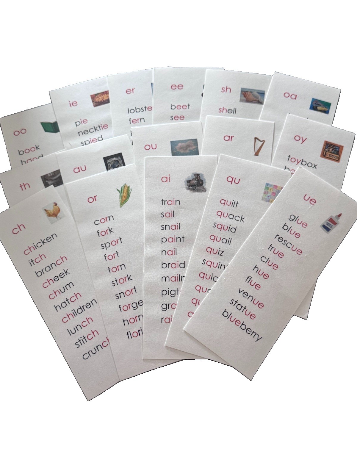 Montessori Sandpaper Letter Phonograms Cursive Tactile With Laminated Word Cards
