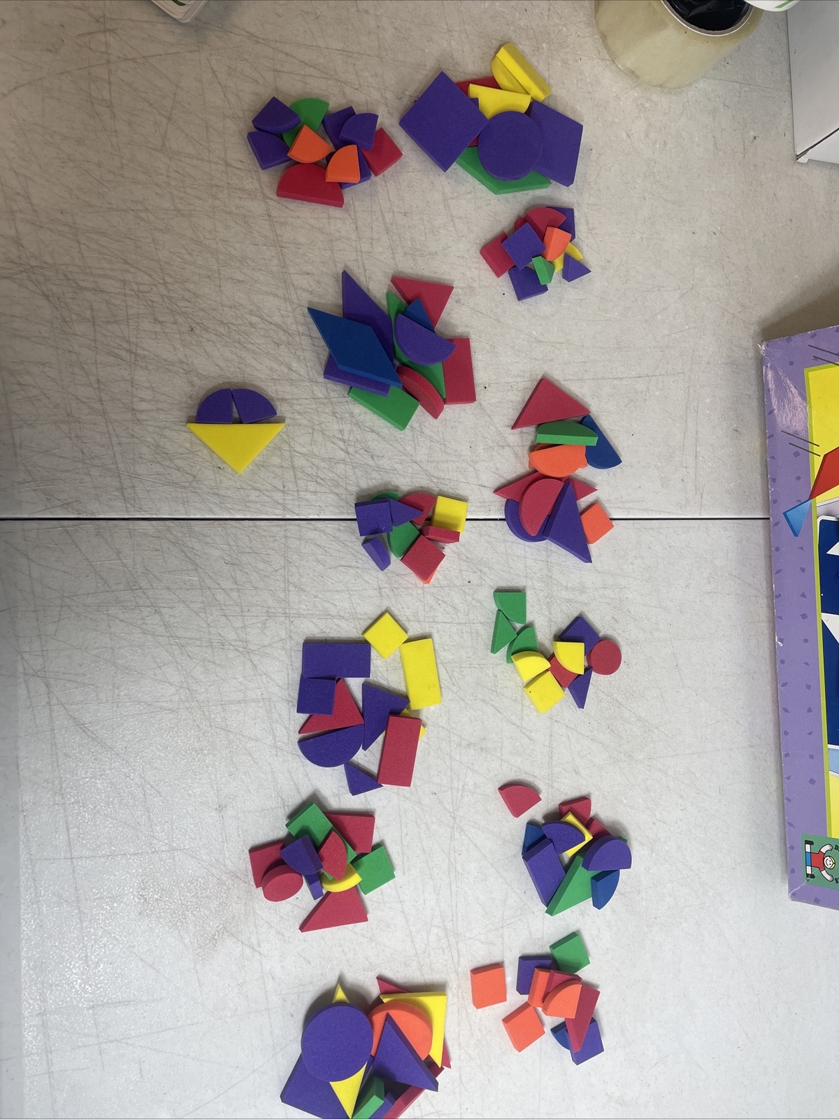Rare Vintage Game Discovery Toys PLAYFUL PATTERNS Design Activity shapes cards