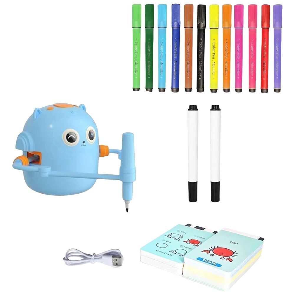 Interactive Educational Drawing Robot Preschool Learning Activities with 100 Car