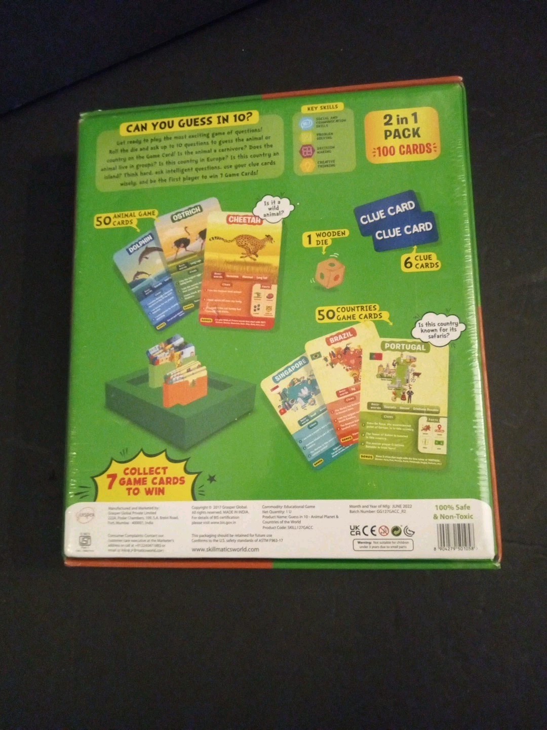 Skillmatics Card Game : Guess in 10 Animal Planet & Countries Of The World Age6