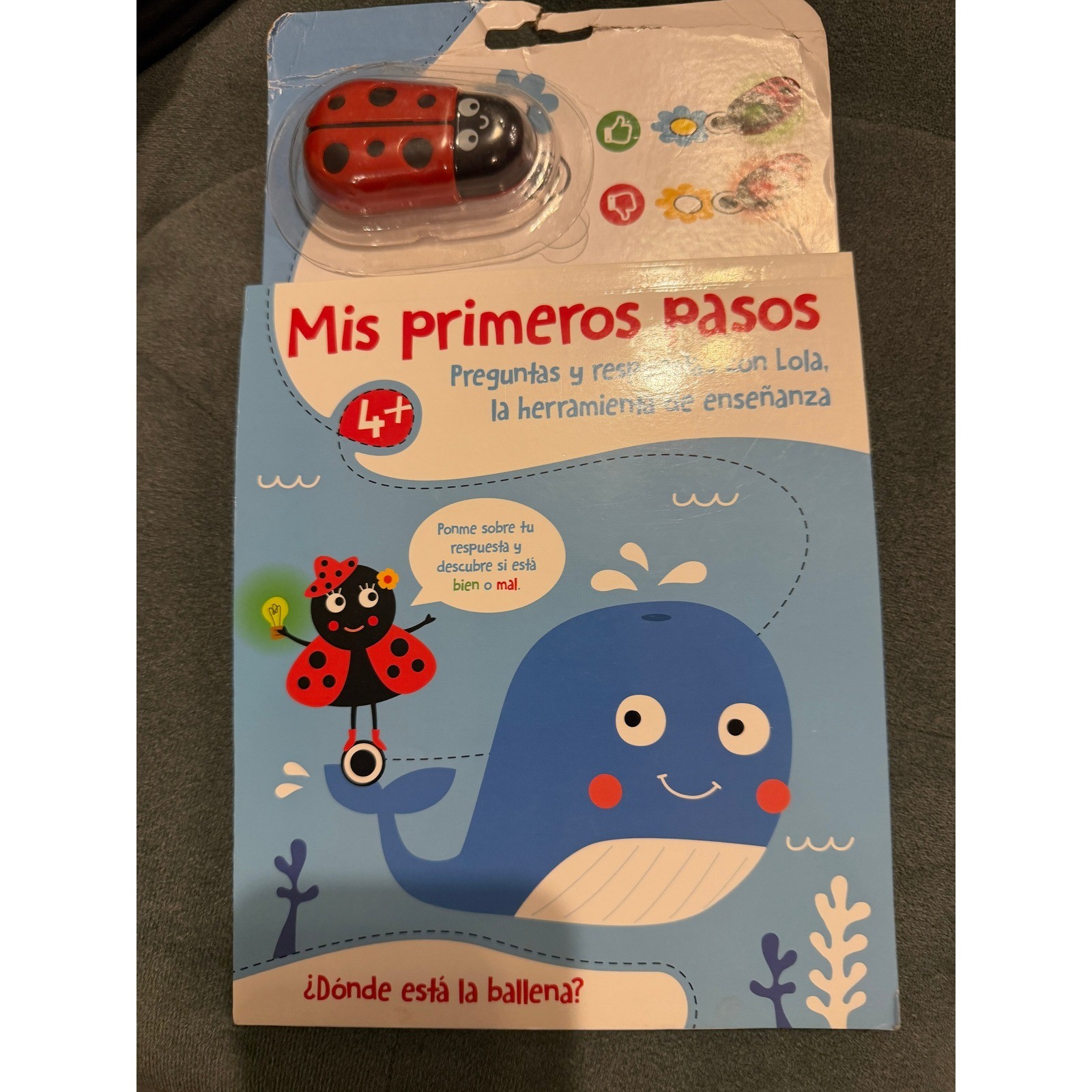 Mis Primeros Pasos Learning Book with Interactive Ladybug Toy for Toddlers