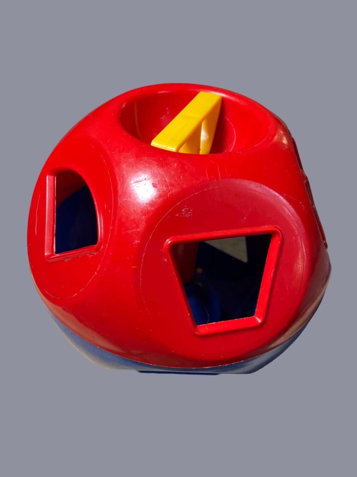 Tupperware Vintage Shape O Ball Shape Sorter Toy Blue Red Yellow