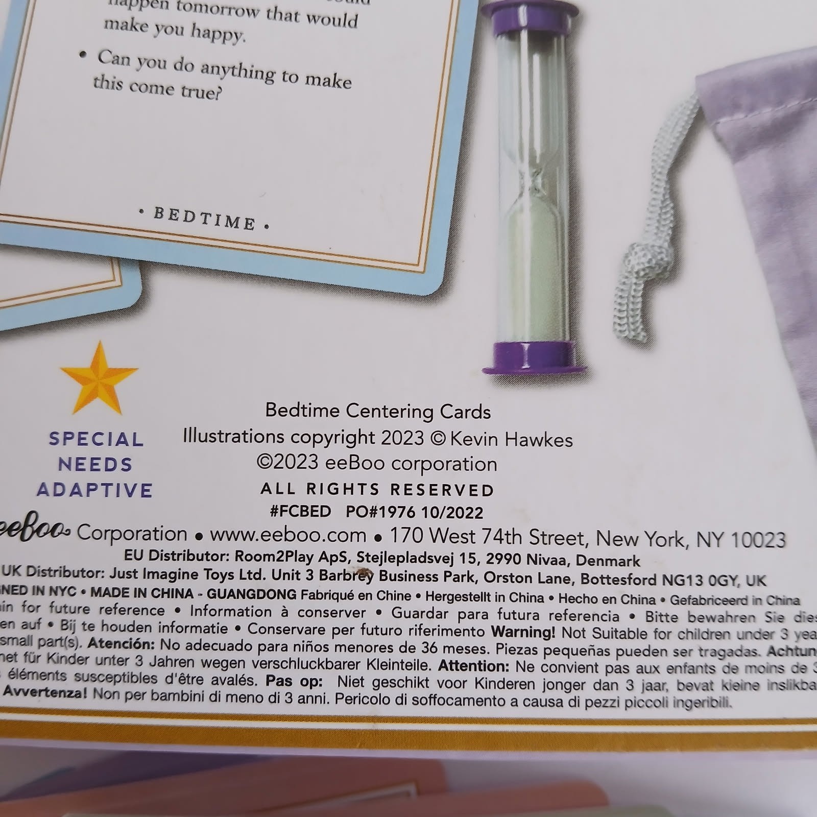 Eeboo Centering Cards Bedtime Exercises & Relaxations To Settle Into Bed
