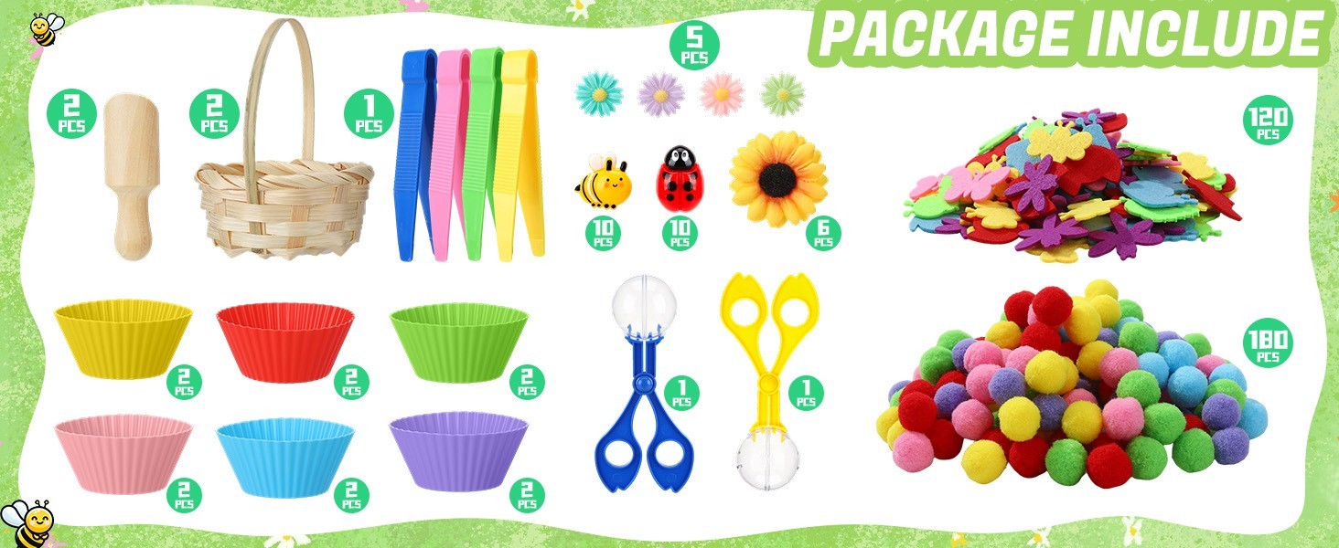 368Pcs Spring Sensory Bin Filler Fine Motor 7 Cognitive learning toys