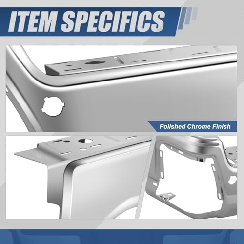23-26 Ford F250 F350 F450 Rear Bumper End Cap Chrome Left Driver w/Sensor Holes