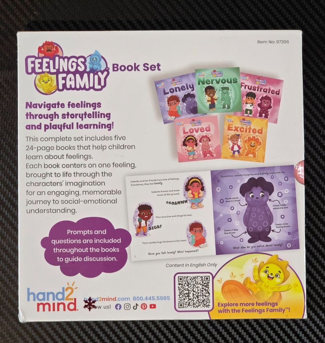 Hand 2 Mind Feeling Family Book Set Explore 5 Feelings #97396