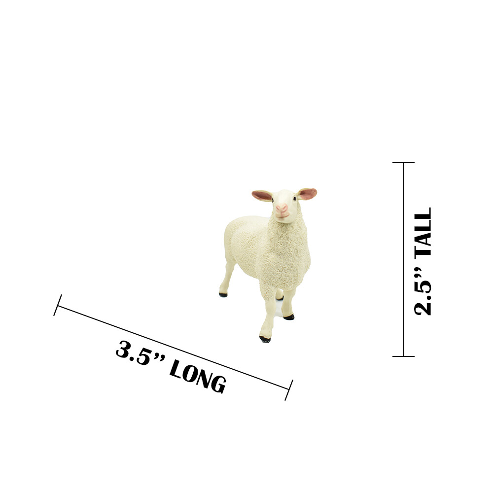 Sheep Ewe Realistic Small Toy Model Plastic Replica Barn Farm Animal 1.75″ F2026