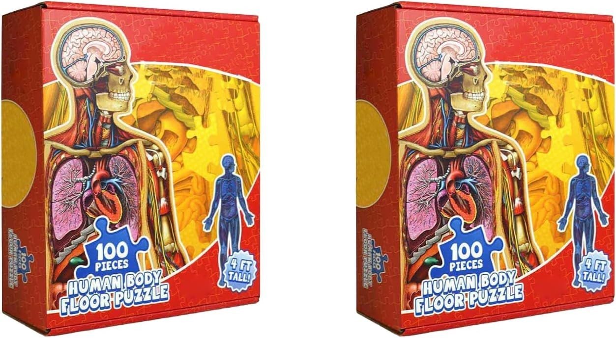 Human Anatomy Kids Floor Puzzle – Dr Livingston Jr’s 100-Piece Full Body Jigsaw