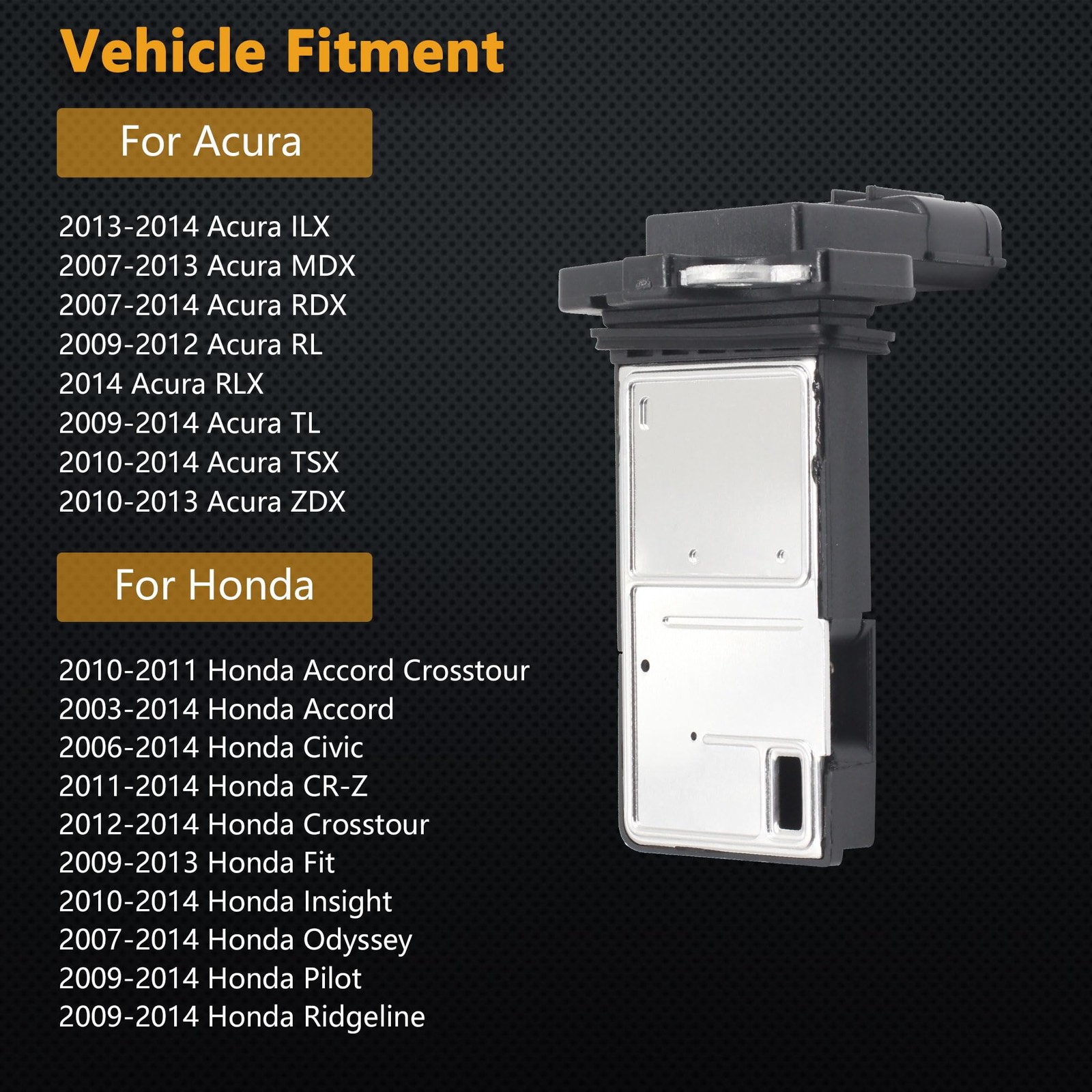 Yezoauto Mass Air Flow Sensor Maf Meter Compatible with Acura ILX 13-14; MDX…