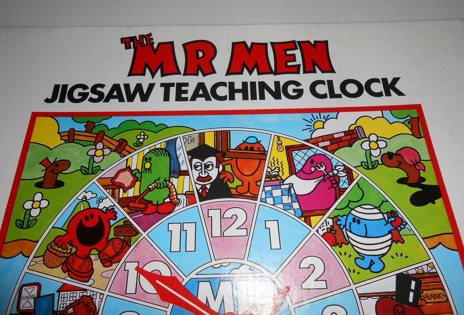 The MR. MEN Jigsaw Teaching Clock #1173 by Michael Stanfield, 1979