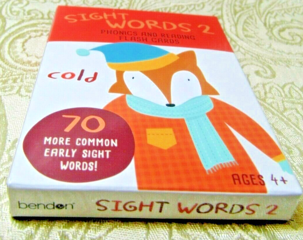 Lot of 4 Phonics & Reading 36 Flash Cards, Sight Words 2, Set of 4