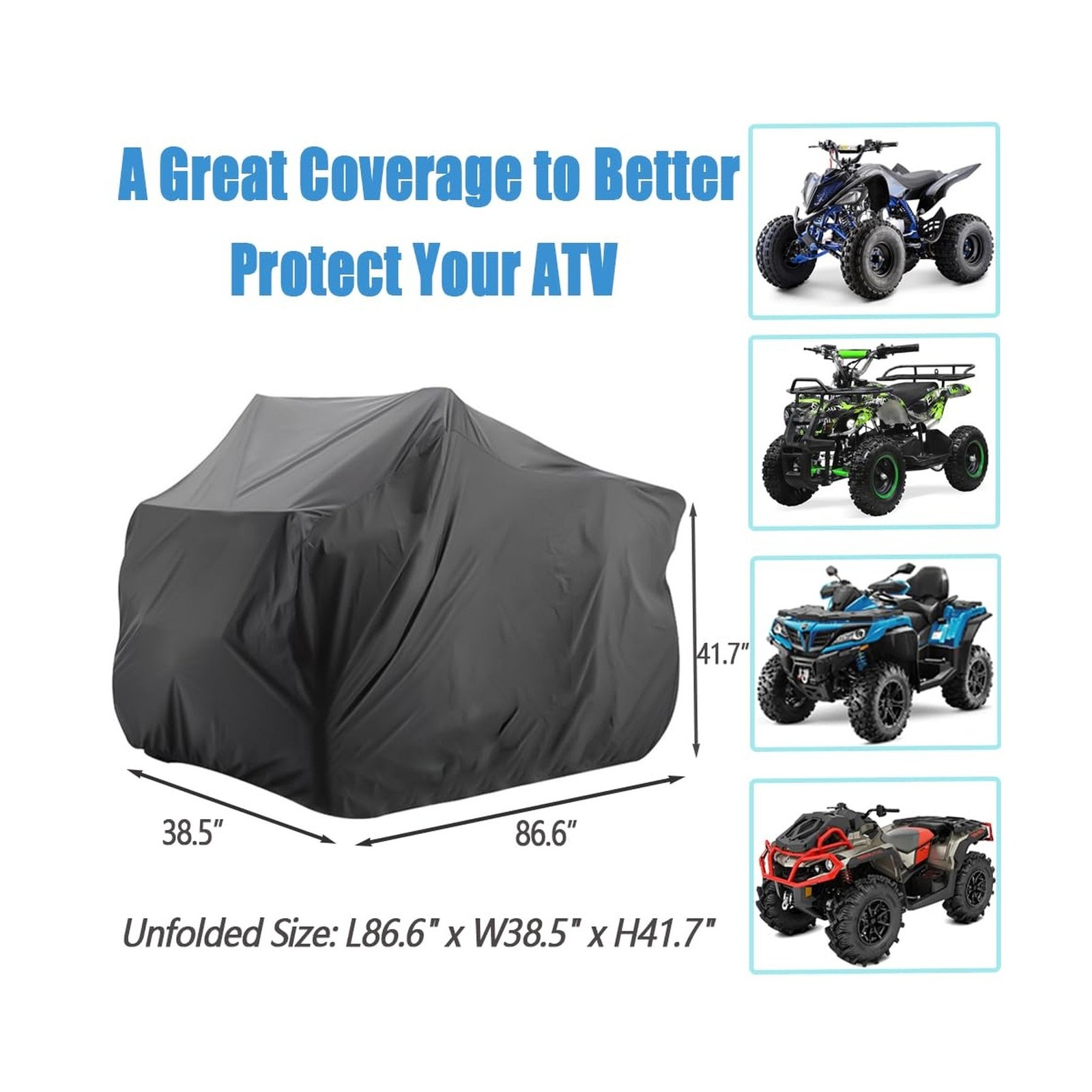 ATV Covers Waterproof 4 Wheeler Covers Quad Covers Used for Polaris Yamaha Su…