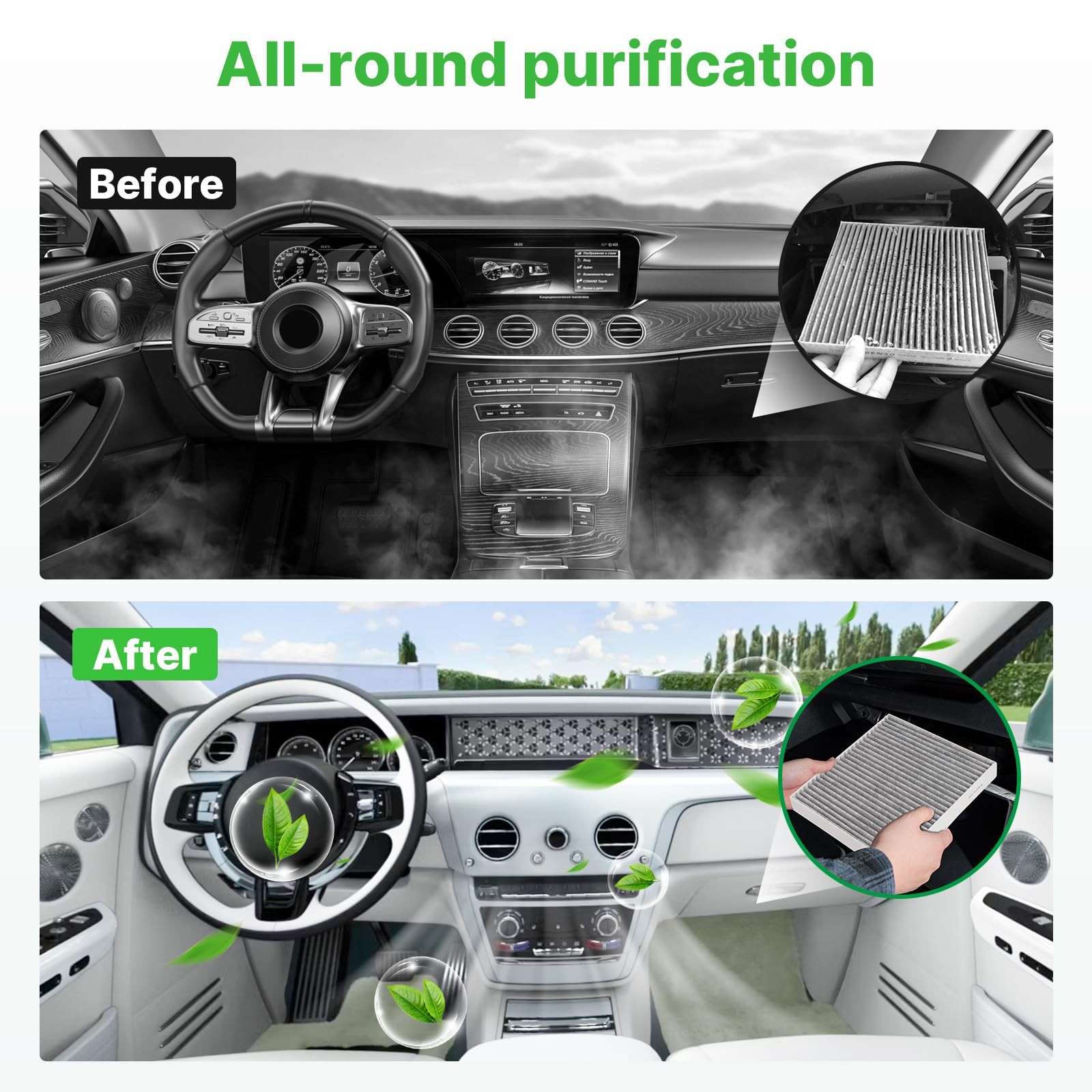 Engine+Cabin Air Filters 2015-2019 Hyundai Sonata 2.4L Gas Not Hybrid CF12151