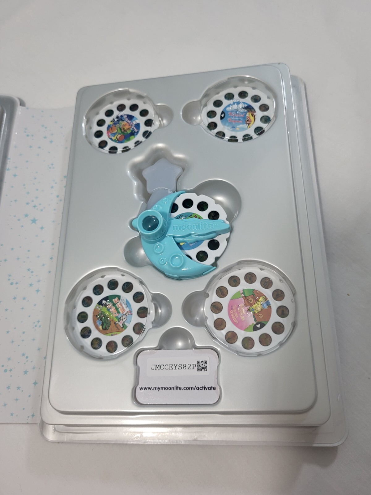 Moonlite Mini Projector with 5 Classic Fairy Tale Stories Storytime Light up new