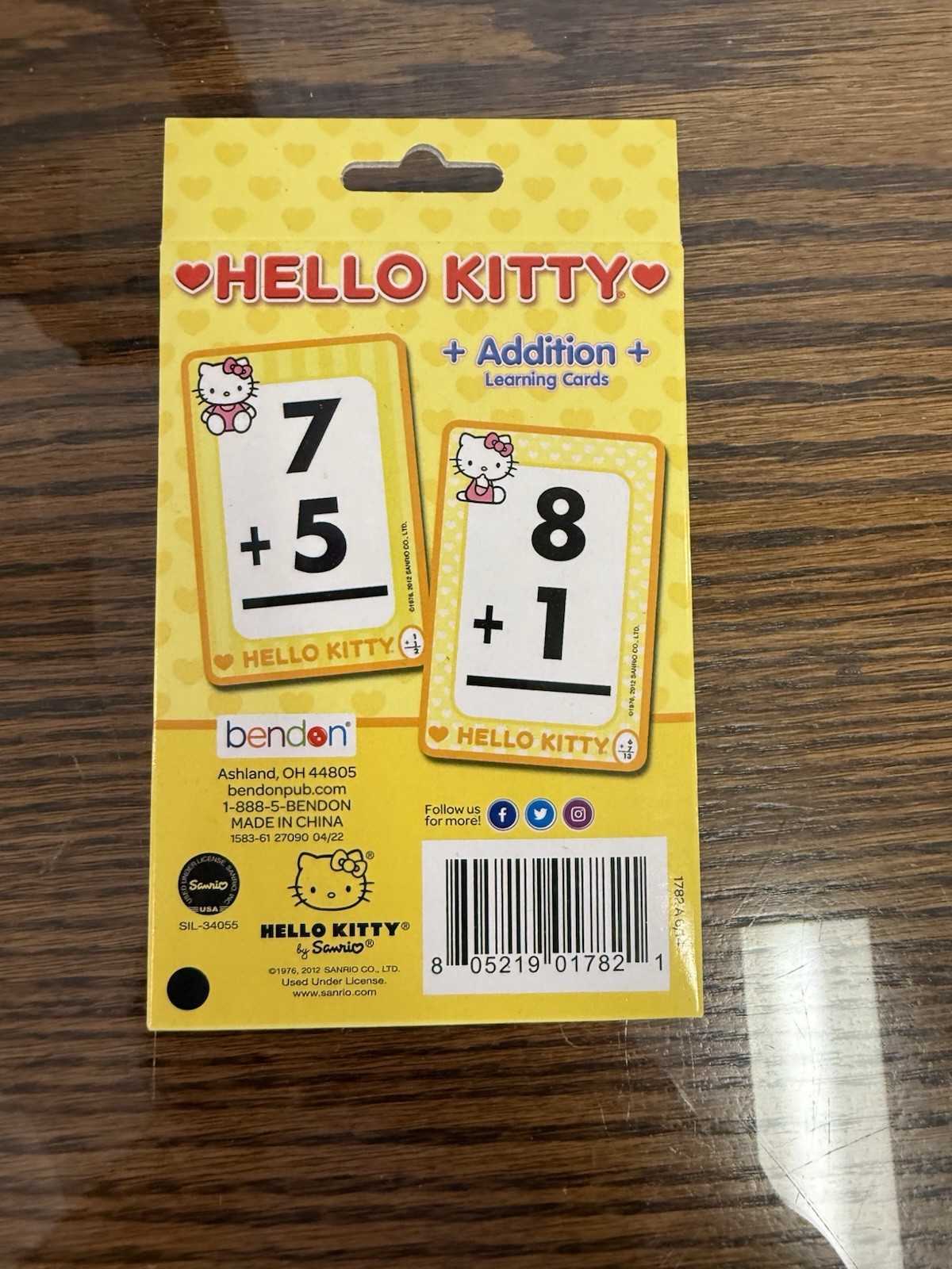 Hello Kitty Math Addition Flash Learning Cards NEW