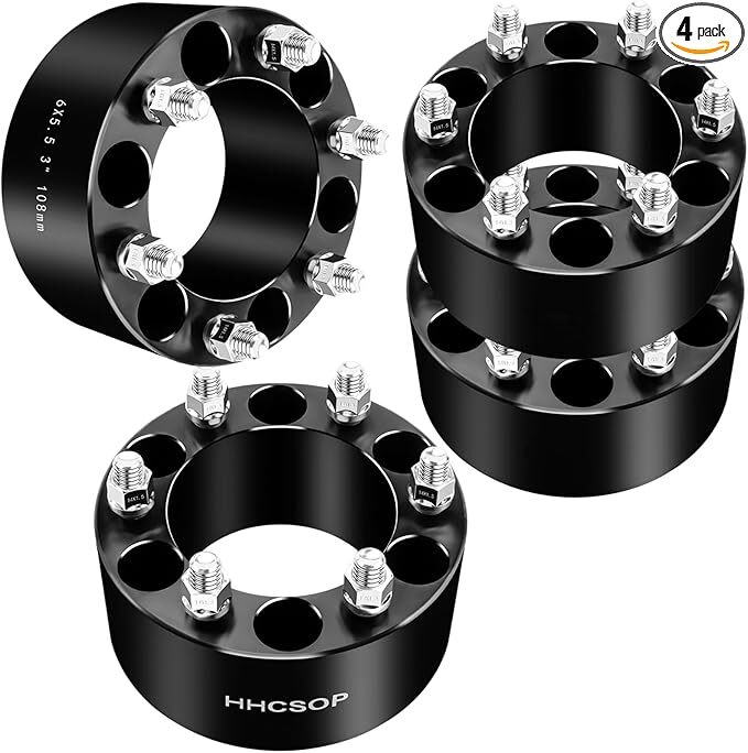 HHCSOP 6×5.5 Wheel Spacer 3 inch, 4PCS 6×139.7 Wheel Adapters for Chevy