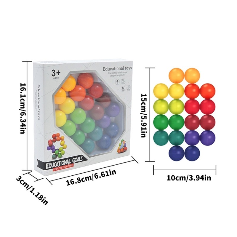Anti Stress Puzzle Ball Twist Squeeze Brain Teaser Game for All Ages
