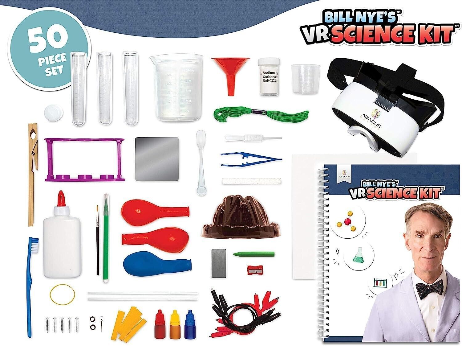 Abacus Brands Bill Nye’s VR Science Kit – Virtual Reality Kids Science Kit, Book