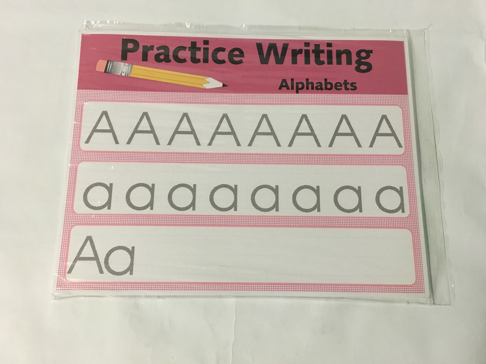 Alphabet Writing Practice Sheet – 26 Laminated Activity Cards – 8.5×11 Preschool