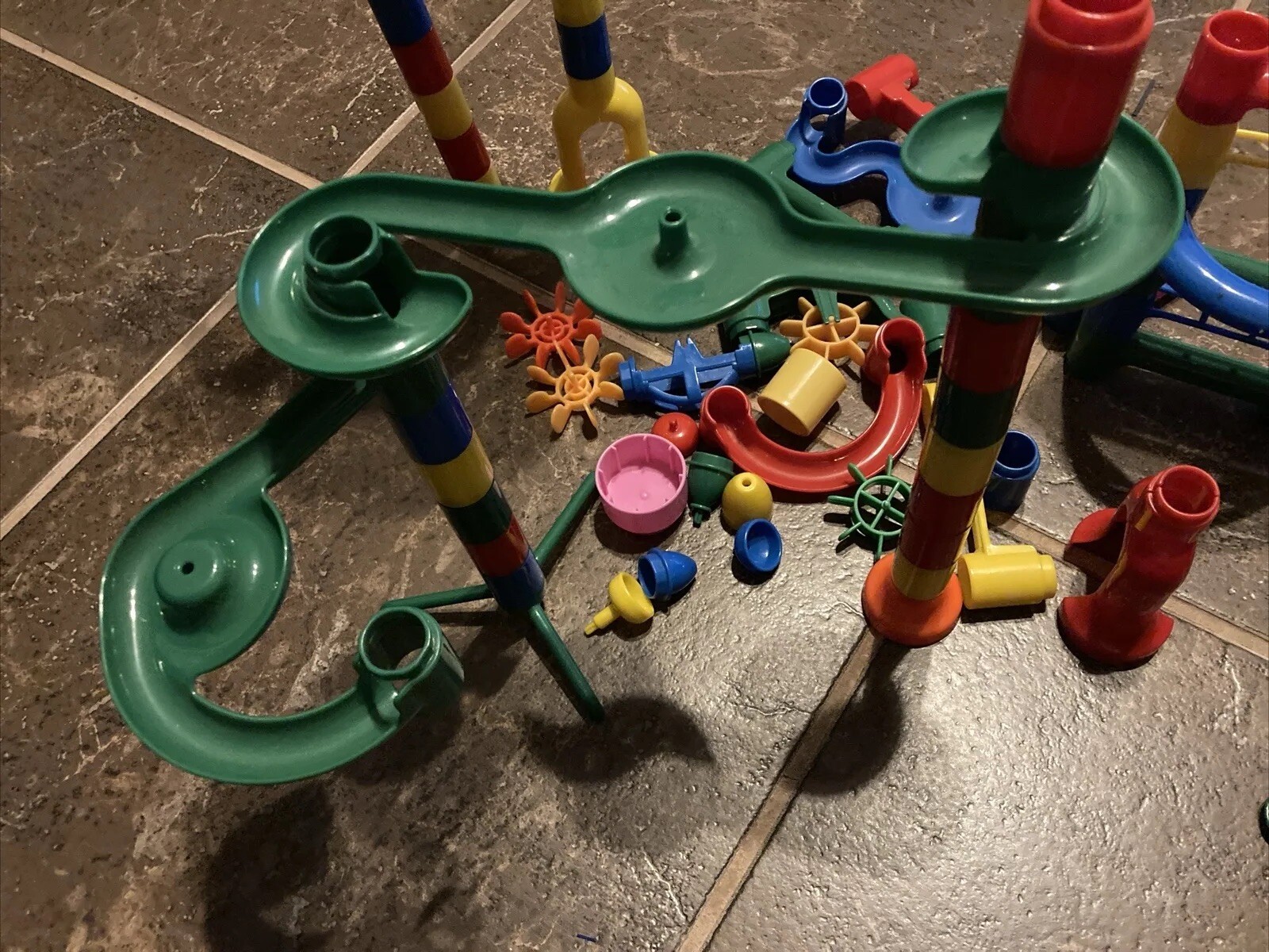 Marble Run Works Construction Toy Race Building Set Coaster Track Paths 70+PCS