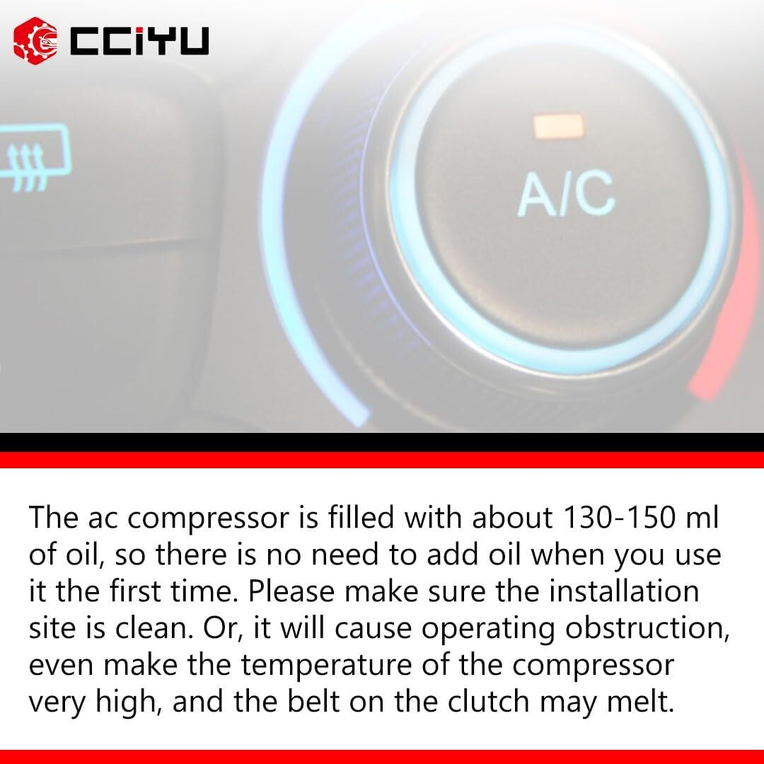 cciyu Air Conditioning Compressor 2012-2015 Fit for BMW 335i 3.0L 2014-2016 Fit