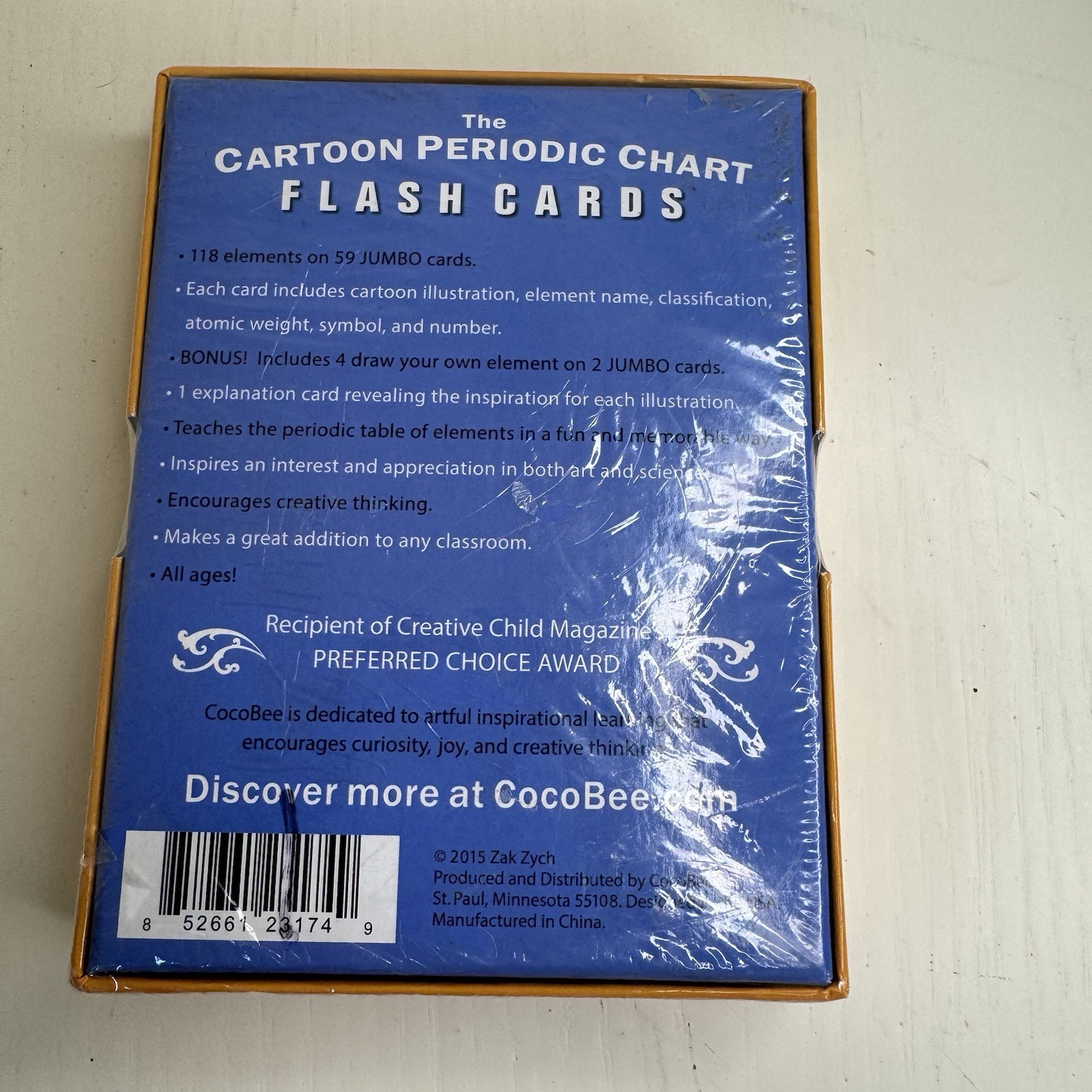 The Cartoon Periodic Chart Arts Educational Flash Cards New Sealed Cocobee