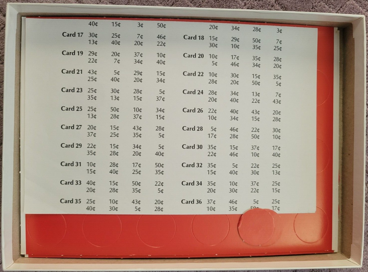 Vintage Trend Pennies, Nickels, & Dimes Money Bingo W/ Laminated Cards 1977