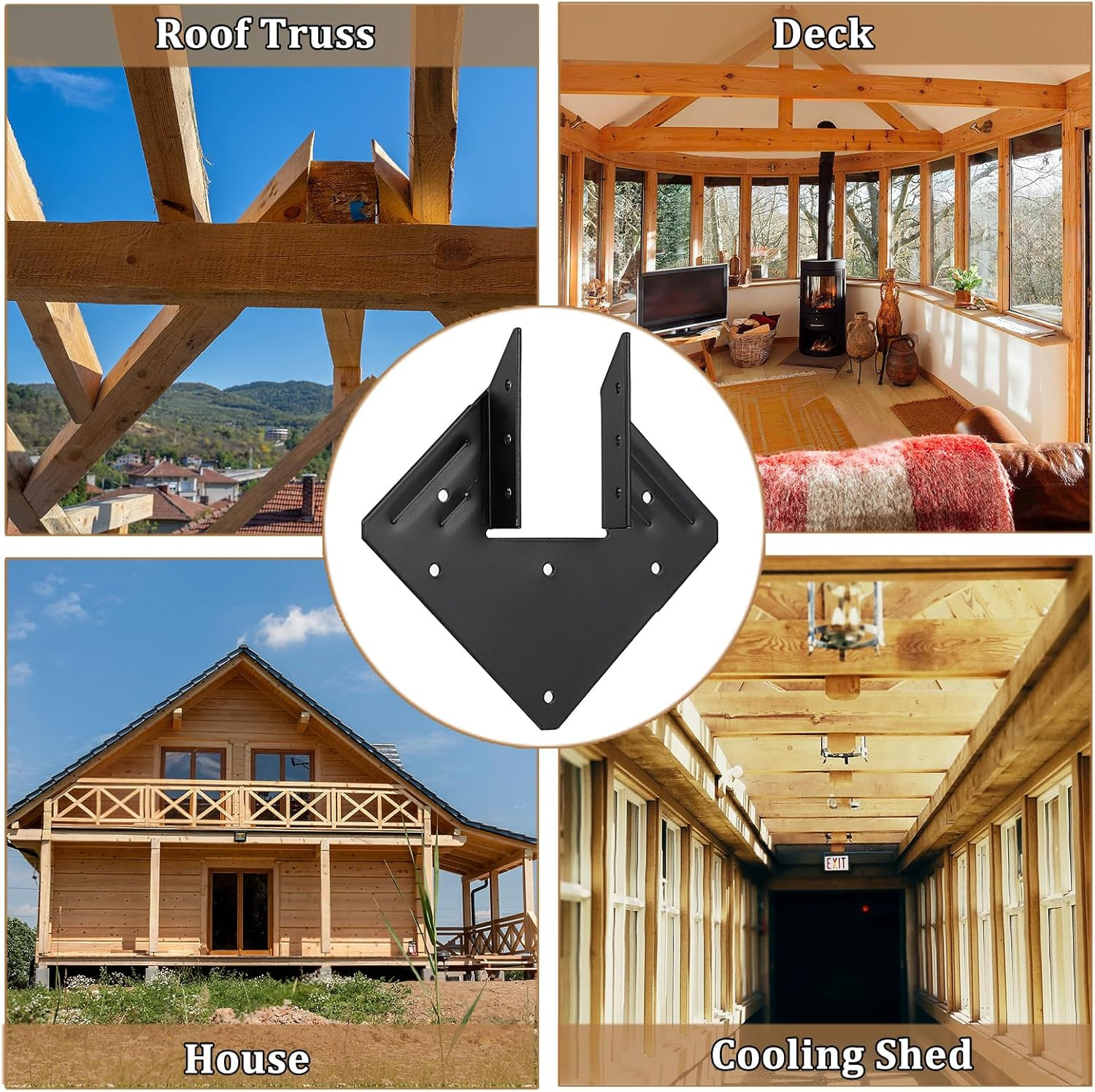 25 PCS Joist Hanger 2X6, 13-Gauge Heavy Duty Hurricane Ties, Hot Dip Galvanized