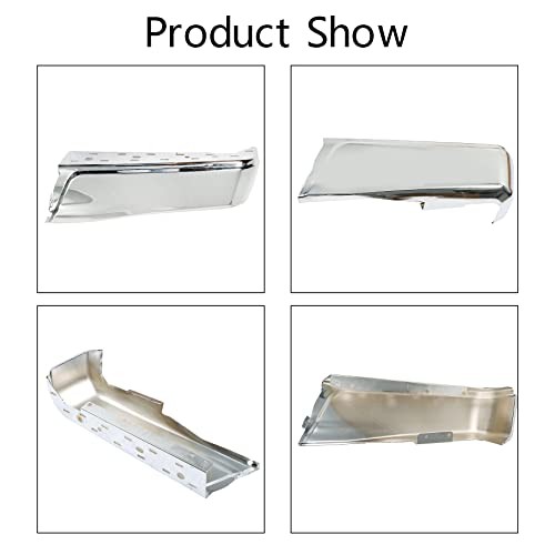 15-20 Ford F150 Rear Bumper End Cap Cover Chrome Right Passenger w/o Sensor Hole