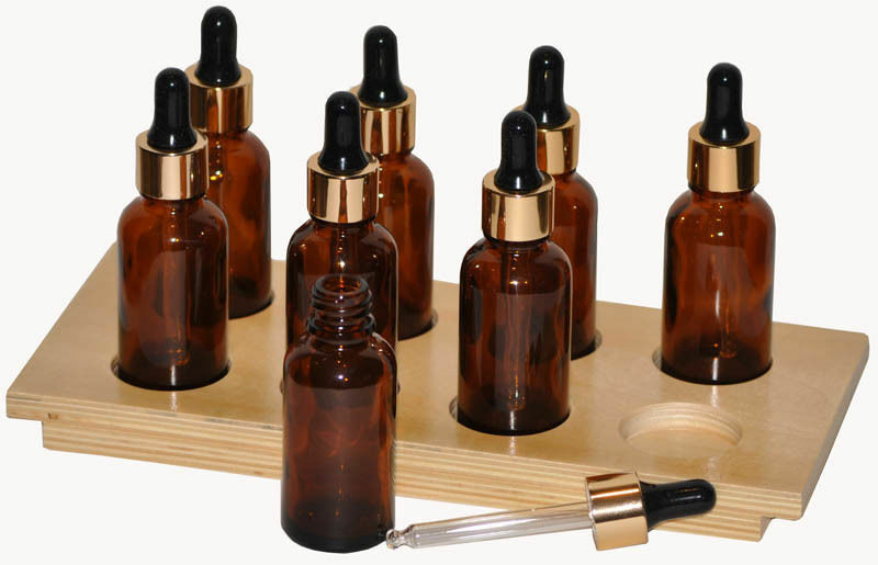 Montessori MATERIALS TASTING Exercise with TRAY 8 Bottles & Droppers Sensorial