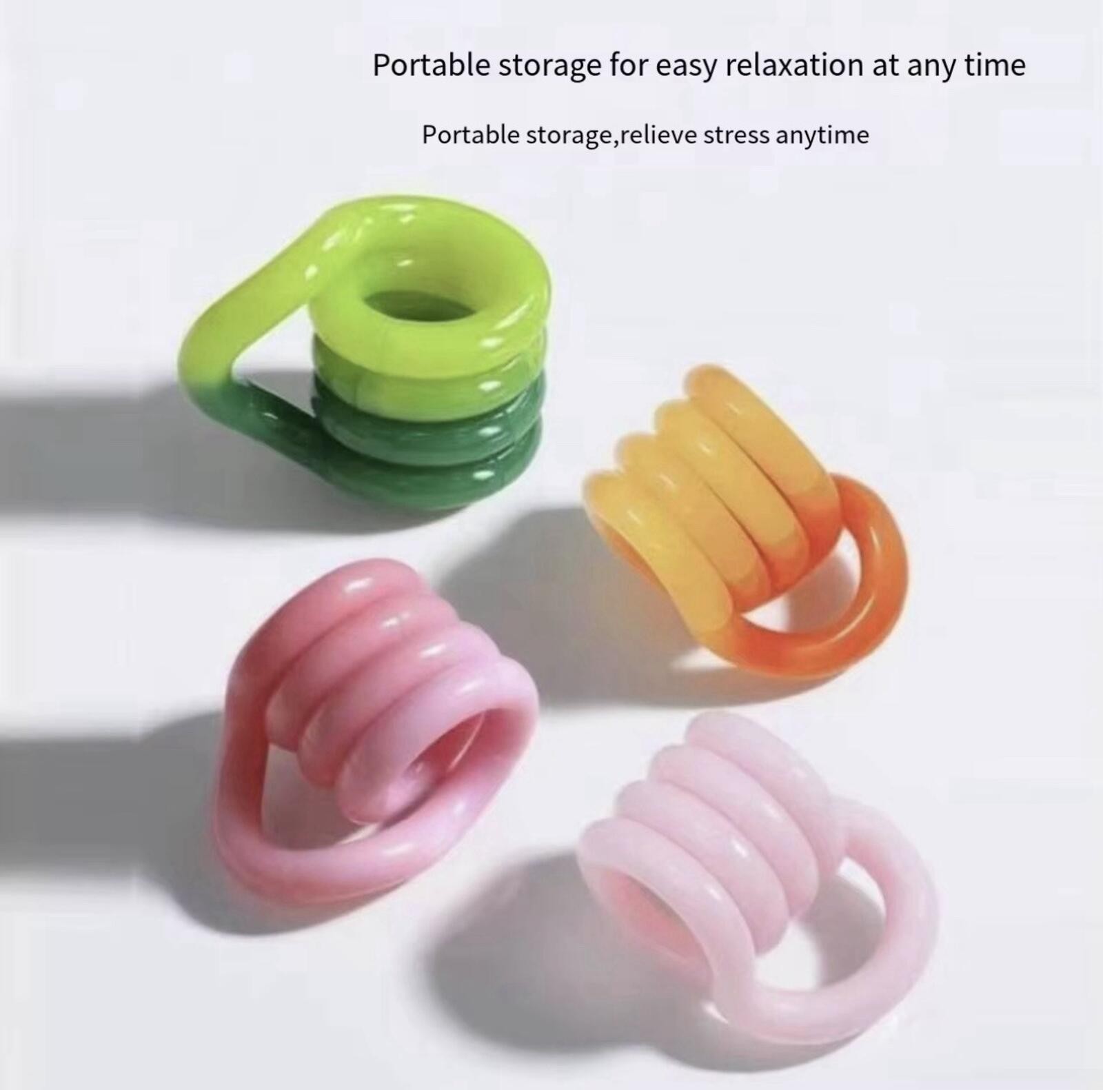 Lot of 6 NIUNIULE Totally Textured Metallics Sensory Fidget Toy Twist Puzzle