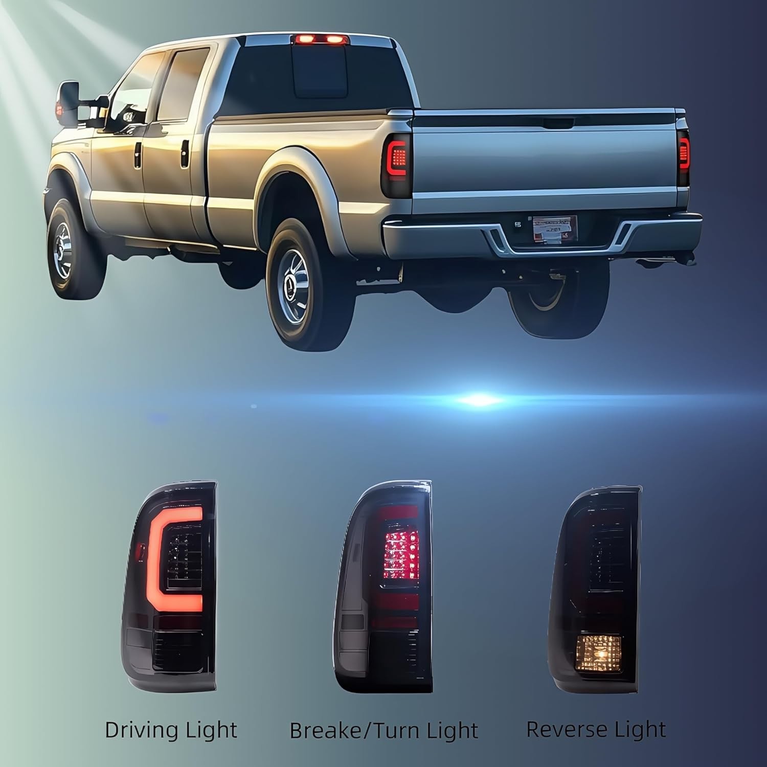 Suitable for Ford F250 F350 F450 2008-2016 Taillight Assembly Brake Assembly Rev