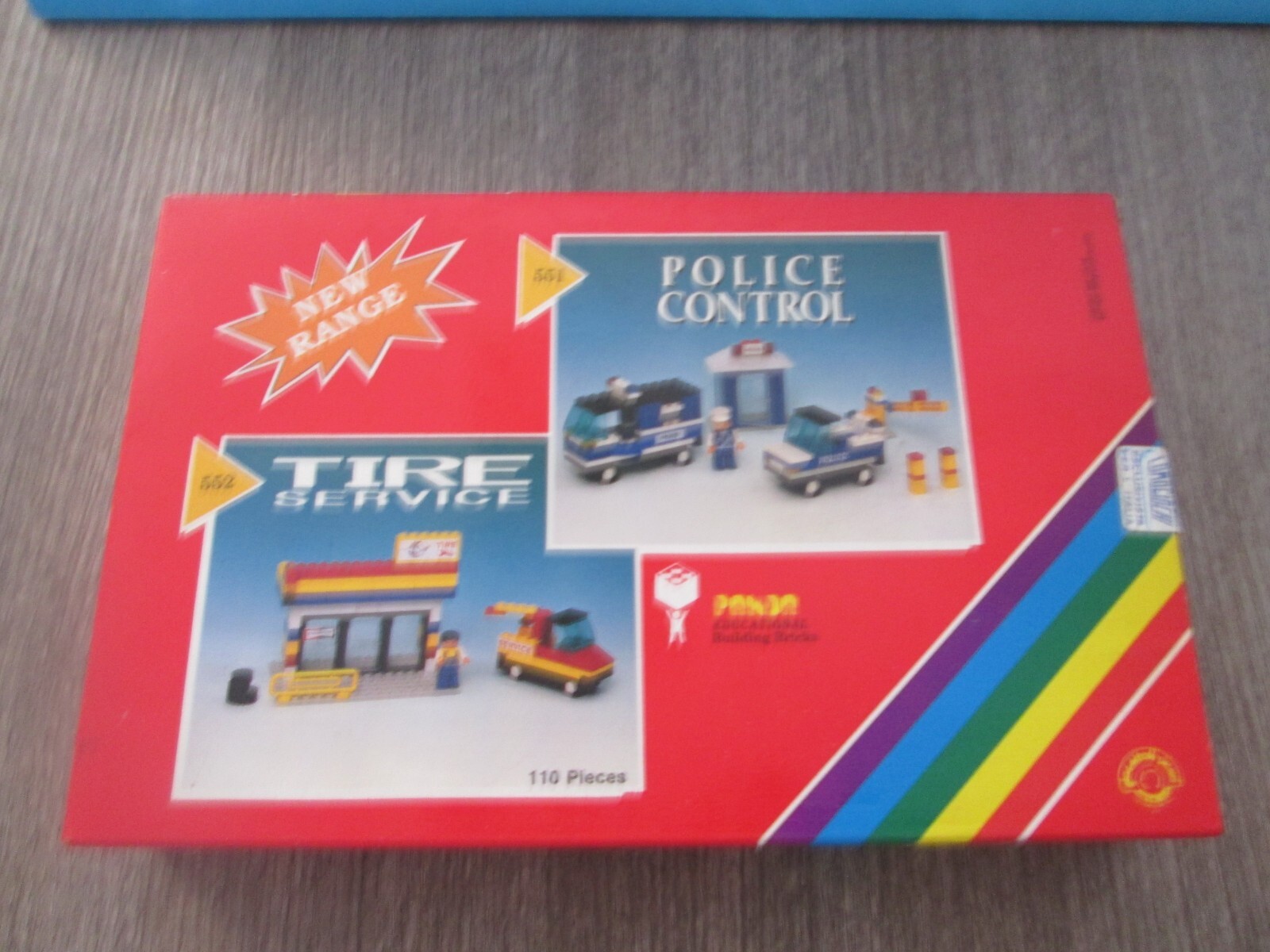 gioco di mattoncini Panda..110 pezzi tire service..fondo di magazzino